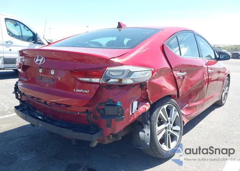 2017 Hyundai Elantra Limited from USA, damaged, VIN KMHD84LF8HU262379